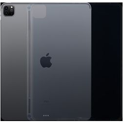 Mobigear Basics Pencil Dunne iPad Pro 12.9 Inch (2022) Hoes Flexibel TPU Backcover - Transparant