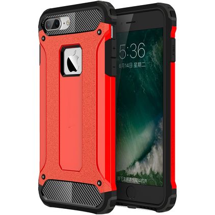 Mobigear Outdoor iPhone 8 Plus Hoesje Hardcase Backcover Shockproof - Rood