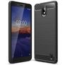 Mobigear Brushed Slim Nokia 1 Plus Hoesje Flexibel TPU Backcover - Zwart