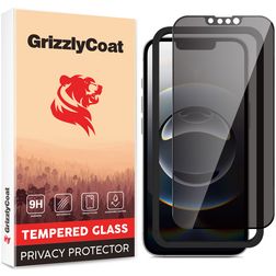 GrizzlyCoat AlignPro AntiSpy iPhone 16e Glazen Screenprotector Privacy - Case Friendly + Installatie Frame