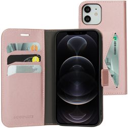 Mobiparts Classic Wallet iPhone 12 Hoesje Bookcase Portemonnee - Roze
