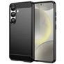 Mobigear Brushed Slim Samsung Galaxy S25 Hoesje Flexibel TPU Backcover - Zwart