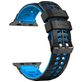 Mobigear Aero Armor Siliconen Apple Watch Bandje Gespsluiting - 42/41/40/38 mm - Zwart / Blauw