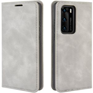 Mobigear Retro Slim Huawei P40 Hoesje Bookcase Portemonnee - Grijs