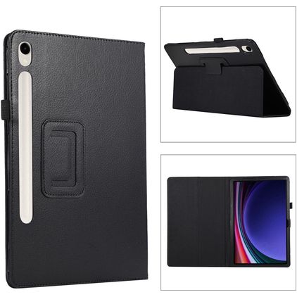 Mobigear Classic Samsung Galaxy Tab S11 Hoes Bookcase + Stylus Houder - Zwart