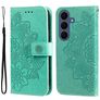 Mobigear Flowers Samsung Galaxy S26 FE Hoesje Bookcase Portemonnee - Groen