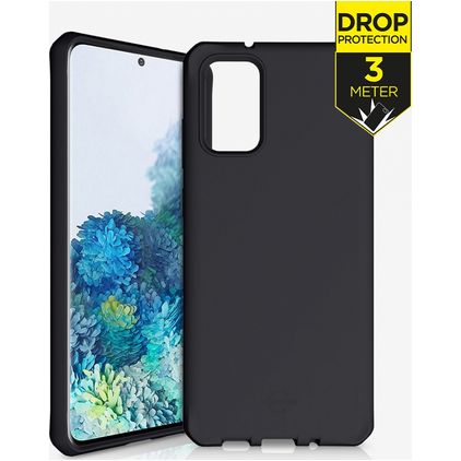 ITSkins SpectrumSolid Samsung Galaxy S20 Plus Hoesje Flexibel TPU Backcover Shockproof - Plain Black
