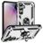 Mobigear Armor Ring Samsung Galaxy S23 FE Hoesje Hardcase Backcover Shockproof met Ringhouder - Zilver