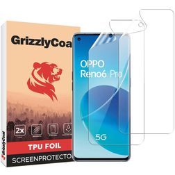 GrizzlyCoat OPPO Reno 6 Pro 5G Hydrogel TPU Screenprotector - Case Friendly + Installatie Frame (2-Pack)
