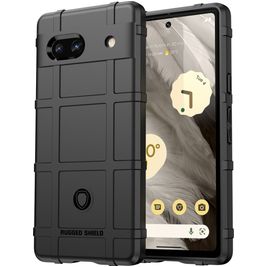 Mobigear Rugged Shield Google Pixel 7a Hoesje Flexibel TPU Backcover Shockproof - Zwart