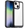 Mobigear Crystal iPhone 14 Hoesje Hardcase Backcover - Transparant / Zwart