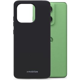 Mobilize Rubber Gelly Motorola Edge 60 Hoesje Flexibel TPU Backcover - Zwart