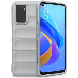 Mobigear Bumpy OPPO A96 Hoesje Flexibel TPU Backcover - Grijs Mobigear Bumpy OPPO A96 Hoesje Flexibel TPU Backcover - Grijs