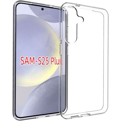 Mobigear Basics Doorzichtig Samsung Galaxy S25 Plus Hoesje Flexibel TPU Backcover - Transparant