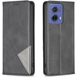 Mobigear Rhombus Slim Motorola Moto G85 Hoesje Bookcase - Zwart