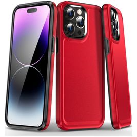 Mobigear Slim Armor iPhone 15 Pro Max Hoesje Hardcase Backcover Shockproof - Rood