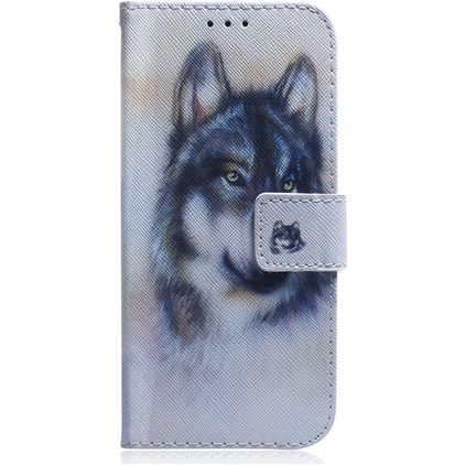 Mobigear Design Xiaomi Redmi Go Hoesje Bookcase Portemonnee - Wolf