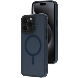 Mobiparts Hardcover iPhone 15 Pro Max MagSafe Hoesje Hardcase Backcover - Satin Blue