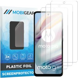 Mobigear Motorola Moto G60 Screenprotector Folie - Case Friendly (3-Pack)
