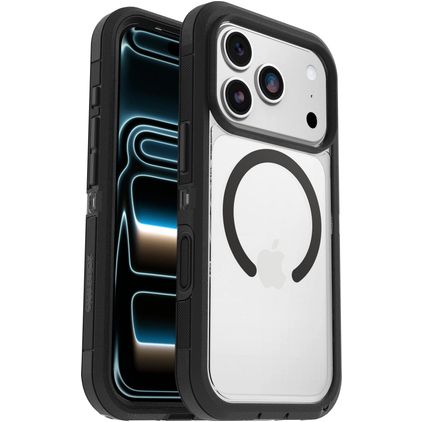 OtterBox Defender Pro XT iPhone 17 Pro MagSafe Hoesje Hardcase Backcover Shockproof - Transparant / Zwart