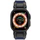 Mobigear Explorer Siliconen Apple Watch Bandje Gespsluiting - 49/46/45/44 mm - Zwart / Blauw