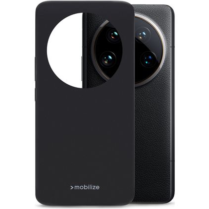 Mobilize Rubber Gelly Xiaomi 14 Ultra Hoesje Flexibel TPU Backcover - Matt Black