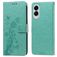 Mobigear Flowers Samsung Galaxy S25 Edge Hoesje Bookcase Portemonnee - Groen