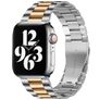 Mobigear Antwerp Stalen Apple Watch Bandje Vouwsluiting - 49/46/45/44 mm - Roségoud / Zilver