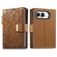 Mobigear Flowers iPhone Duo Hoesje Bookcase Portemonnee - Bruin