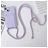 Mobigear Lanyard Card iPhone 15 Siliconen Hoesje met koord en Pasjeshouder - Paars