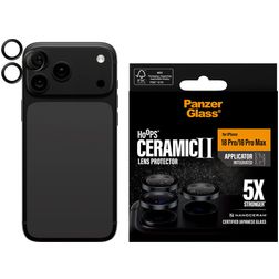 PanzerGlass Ceramic Hoops iPhone 18 Pro Max Glazen Camera Lens Protector - Case Friendly - Zwart