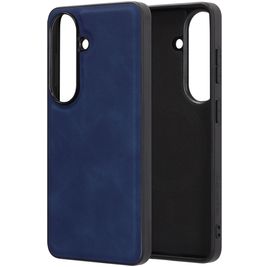 Mobiparts Classic Samsung Galaxy S26 MagSafe Hoesje TPU,Kunstleer Backcover - Sapphire Blue