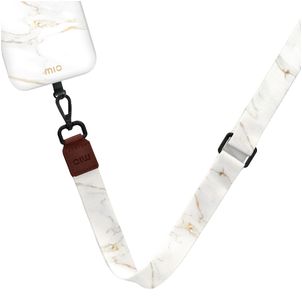 MIO Lanyard Universeel Verstelbaar Telefoonkoord - White Marble