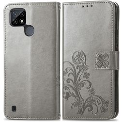 Mobigear Wallet Book Case Flower Rose Gold Realme 6