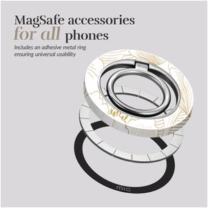MIO Holder MagSafe Telefoon Ring - White Roses Universeel