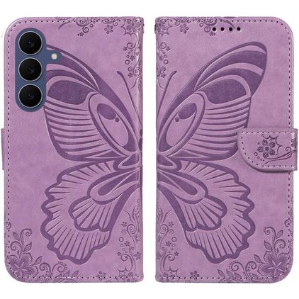 Mobigear Butterfly Samsung Galaxy S26 FE Hoesje Bookcase Portemonnee - Paars