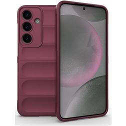 Mobigear Bumpy Samsung Galaxy S25 Plus Hoesje Flexibel TPU Backcover - Rood