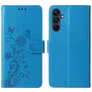 Mobigear Flowers Samsung Galaxy A17 Hoesje Bookcase Portemonnee - Blauw