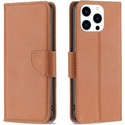 Mobigear Excellent iPhone 16 Pro Hoesje Bookcase Portemonnee - Bruin
