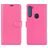 Mobigear Classic Motorola One Fusion Plus Hoesje Bookcase Portemonnee - Magenta