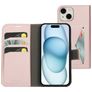 Mobiparts Classic Wallet iPhone 15 Hoesje Bookcase Portemonnee - Roze