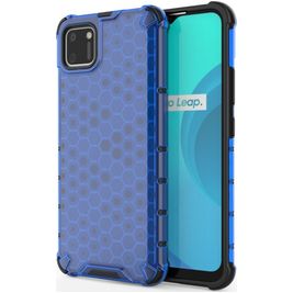 Mobigear Honeycomb Realme C11 (2020) Hoesje Hardcase Backcover Shockproof - Blauw