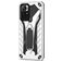 Mobigear Armor Stand POCO M4 Pro 5G Hoesje Hardcase Backcover Shockproof met Standaard - Zilver