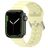 Mobigear Bumpy Siliconen Apple Watch Bandje Gespsluiting - 42/41/40/38 mm - Geel