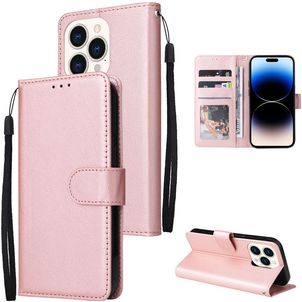 Mobigear Wallet iPhone 14 Pro Hoesje Bookcase Portemonnee - Roségoud