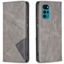 Mobigear Rhombus Slim Motorola Moto G22 Hoesje Bookcase - Grijs