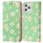 Mobigear Daisies iPhone 12 Pro Max Hoesje Bookcase Portemonnee - Groen