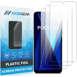 Mobigear POCO C65 Screenprotector Folie - Case Friendly (3-Pack)