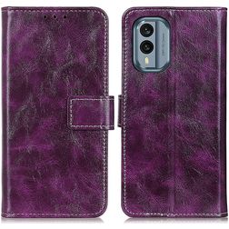 Mobigear Basic Nokia X30 Hoesje Bookcase Portemonnee - Paars