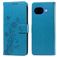 Mobigear Flowers Google Pixel 10a Hoesje Bookcase Portemonnee - Blauw